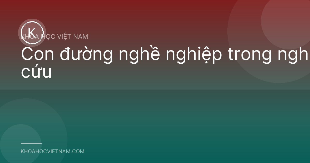 Con đường nghề nghiệp trong nghiên cứu
