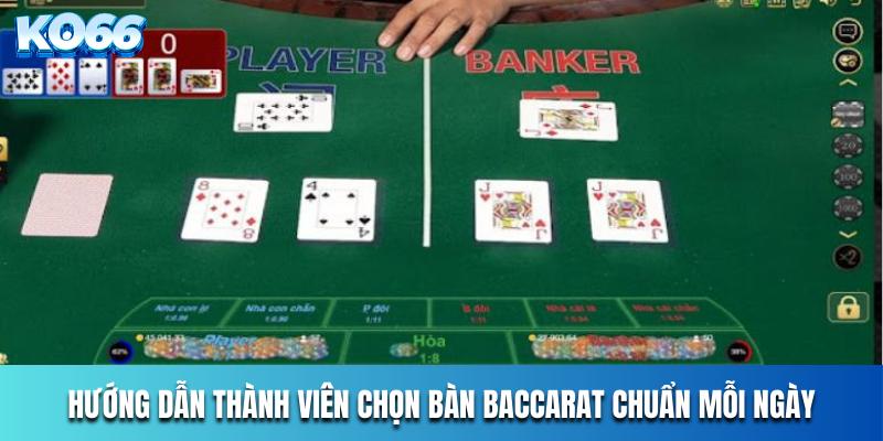 Hướng dẫn thành viên chọn bàn Baccarat chuẩn mỗi ngày